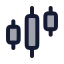 Marketanalysis icon with duotone rounded style