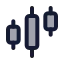 Marketanalysis icon with duotone standard style