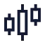 Marketanalysis icon with stroke sharp style