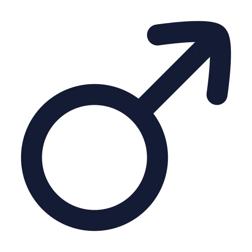 Mars Icon in Solid Rounded style