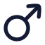Mars icon with solid rounded style