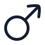 Mars icon with stroke rounded style