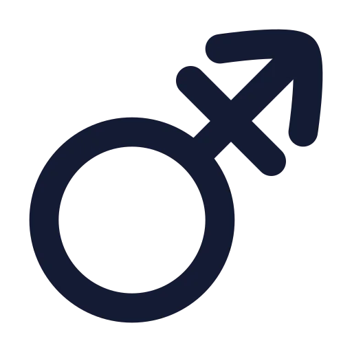 Mars Stroke Icon in Solid Rounded style