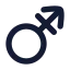 Marsstroke icon with solid rounded style