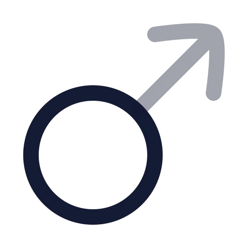 Mars Icon in Twotone Rounded style