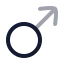 Mars icon with twotone rounded style