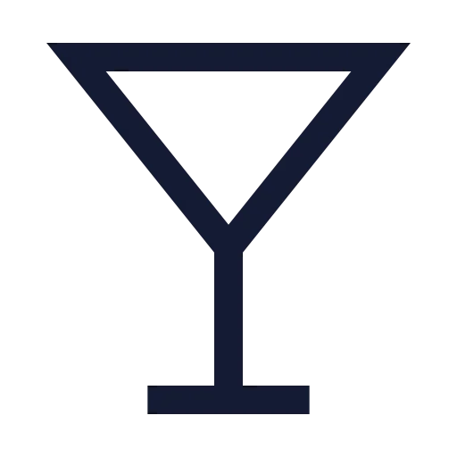 Martini Icon in Stroke Sharp style