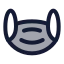 Mask icon with duotone rounded style