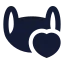 Masklove icon with solid sharp style