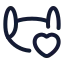 Masklove icon with stroke rounded style