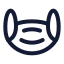 Mask icon with stroke rounded style