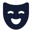 Masktheater icon with solid rounded style