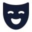 Masktheater icon with solid standard style