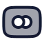 Mastercard icon with duotone rounded style