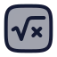 Math icon with duotone rounded style