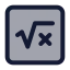 Math icon with duotone standard style