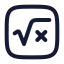 Math icon with stroke rounded style