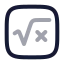 Math icon with twotone rounded style