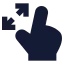 Maximize icon with solid sharp style