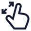 Maximize icon with stroke sharp style