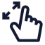 Maximize icon with stroke sharp style