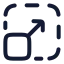 Maximizescreen icon with stroke rounded style