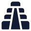 Mayanpyramid icon with solid standard style