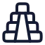Mayanpyramid icon with stroke rounded style