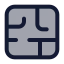 Maze icon with duotone standard style