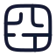 Maze icon with stroke rounded style