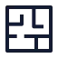 Maze icon with stroke sharp style