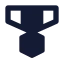 Medal icon with solid standard style