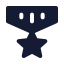 Medal icon with solid standard style