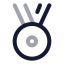 Medal icon with twotone rounded style