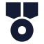 Medal icon with solid sharp style