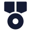Medal icon with solid standard style