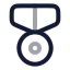 Medal icon with twotone rounded style