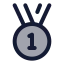 Medalfirstplace icon with duotone standard style
