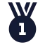 Medalfirstplace icon with solid sharp style