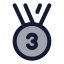 Medalthirdplace icon with duotone rounded style