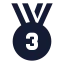 Medalthirdplace icon with solid sharp style