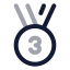 Medalthirdplace icon with twotone rounded style