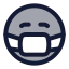 Medicalmask icon with duotone rounded style