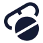 Medicine icon with solid sharp style