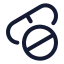 Medicine icon with stroke rounded style