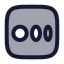 Mediumsquare icon with duotone rounded style