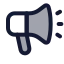 Megaphone icon with duotone standard style