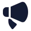 Megaphone icon with solid standard style