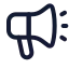 Megaphone icon with stroke standard style