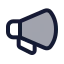 Megaphone icon with duotone standard style